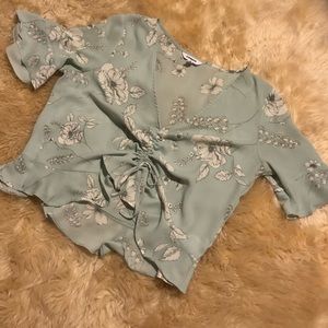 Mint, floral blouse from Express!
